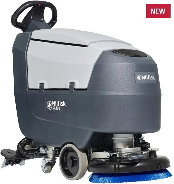 Nilfisk SC401 43B Battery Operated Automatic Floor Scrubber Drier Complete With Batteries