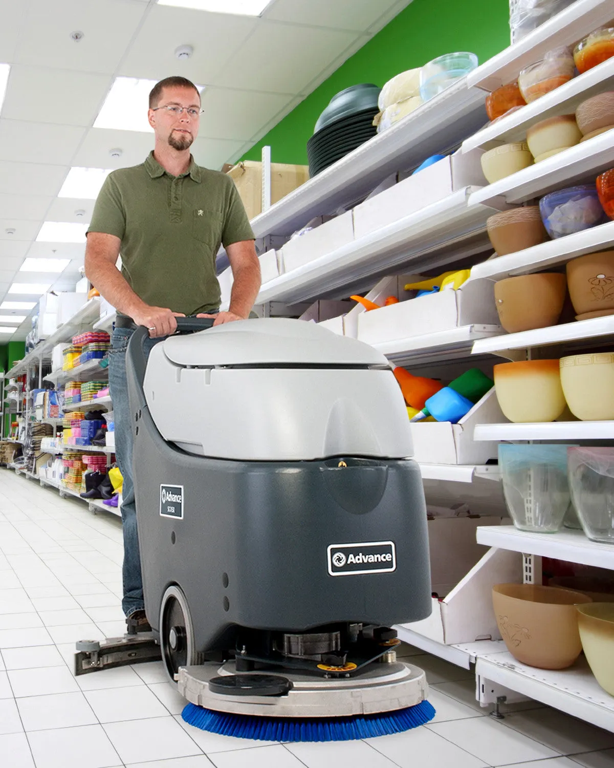 Nilfisk SC450 Battery Operated Automatic Floor Scrubber Drier Complete With Batteries