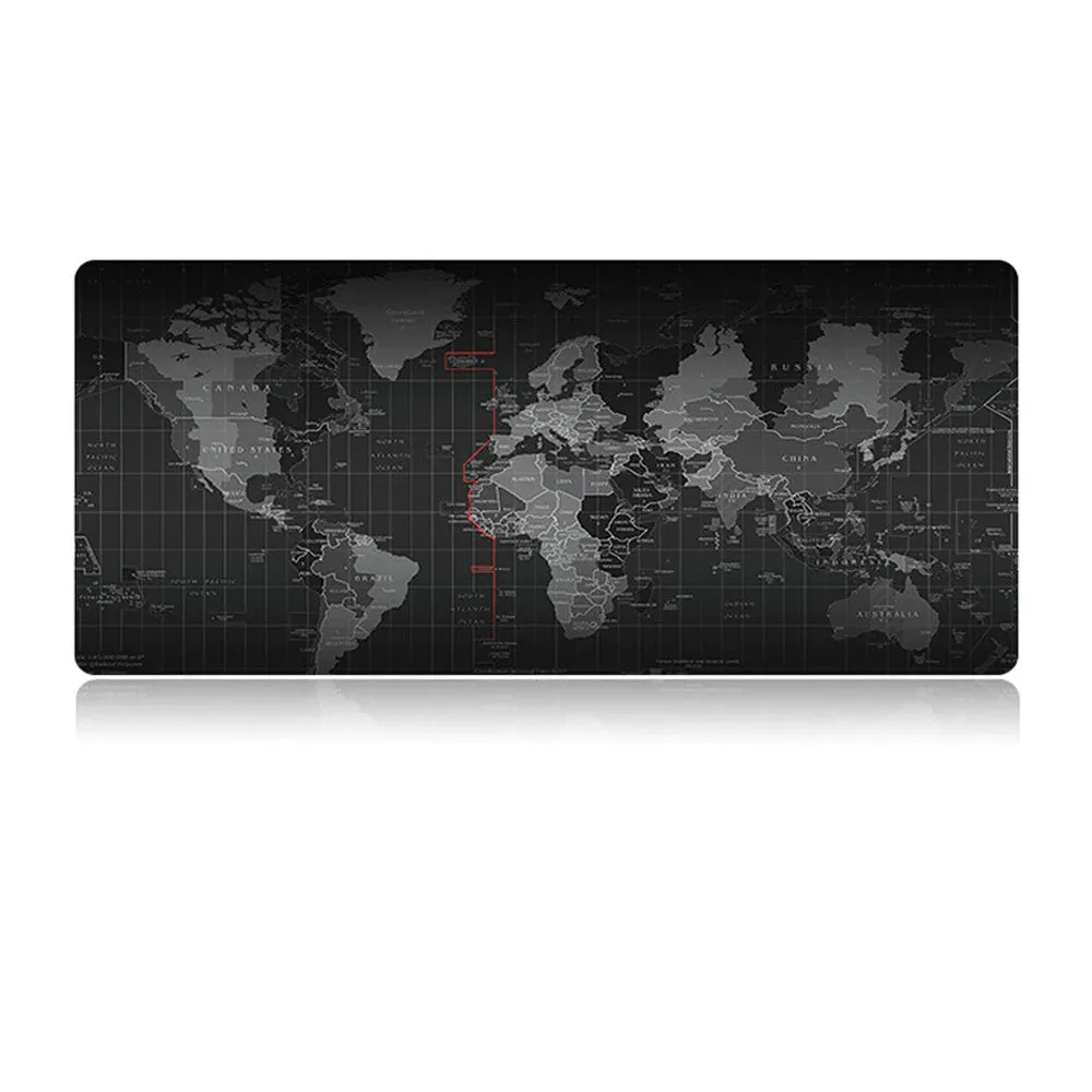 Ninja Dragon Gaming Large Mouse Pad Anti Slip with World Map