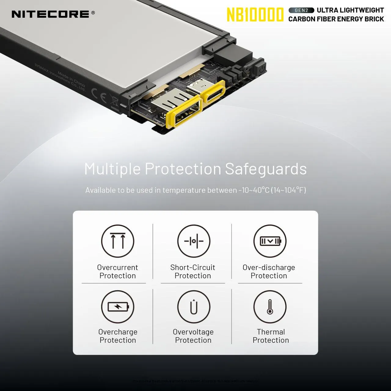 NITECORE NB1000 CARBON FIBRE 10,000 MAH POWERBANK