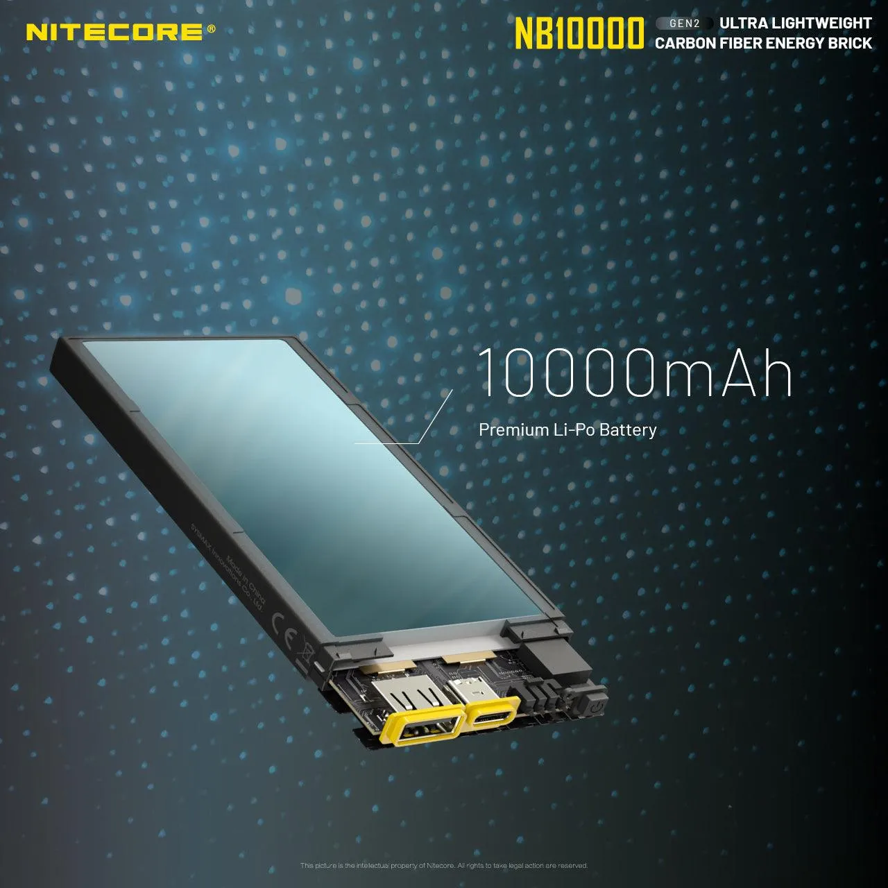 NITECORE NB1000 CARBON FIBRE 10,000 MAH POWERBANK