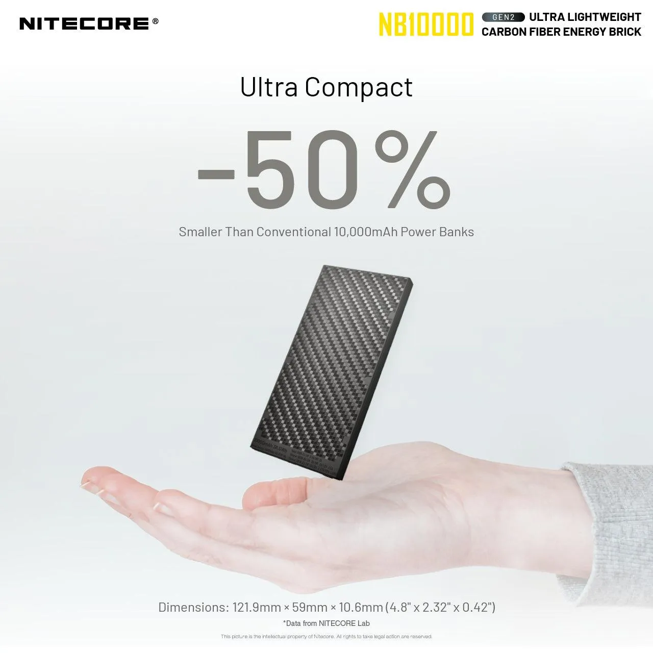 NITECORE NB1000 CARBON FIBRE 10,000 MAH POWERBANK