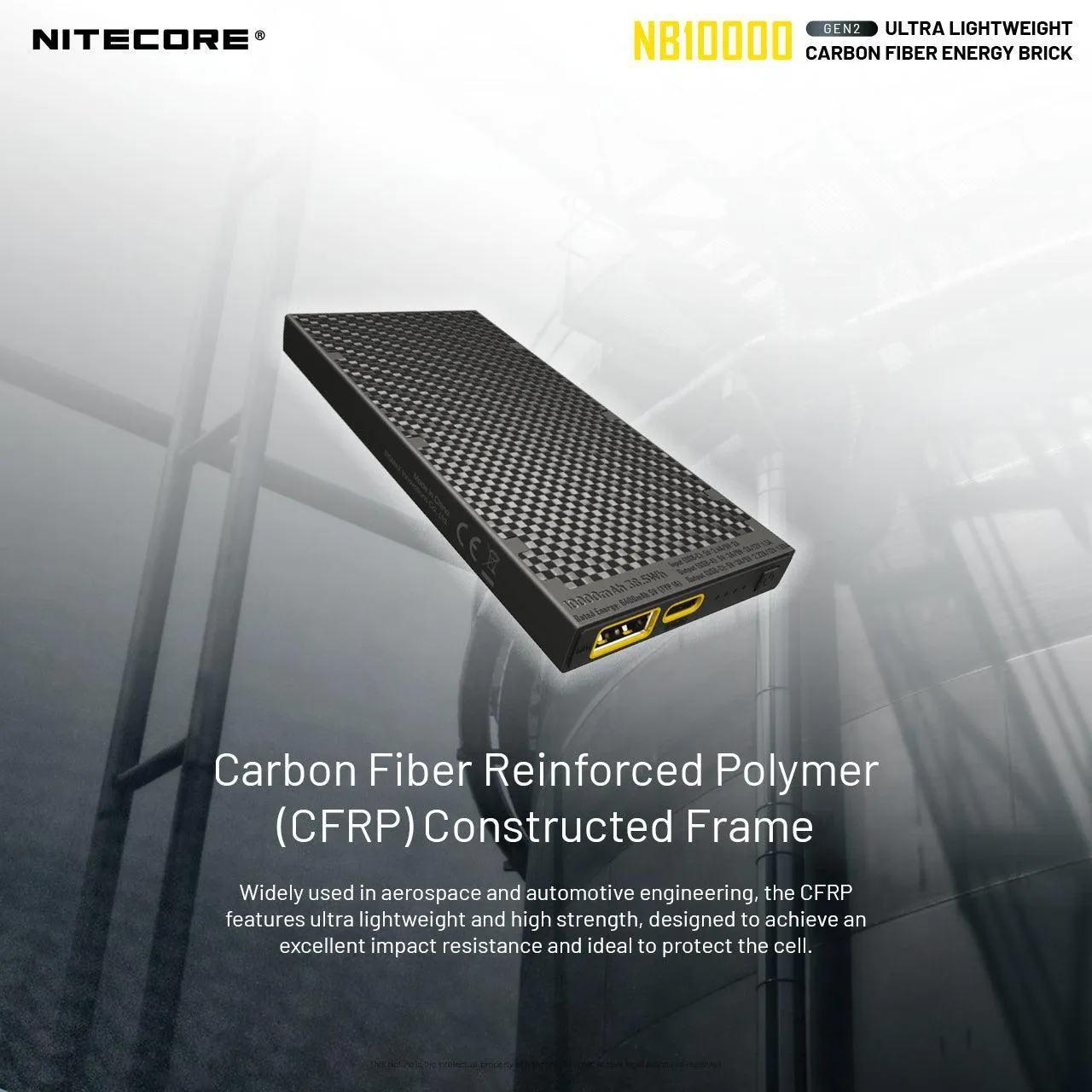 NITECORE NB1000 CARBON FIBRE 10,000 MAH POWERBANK