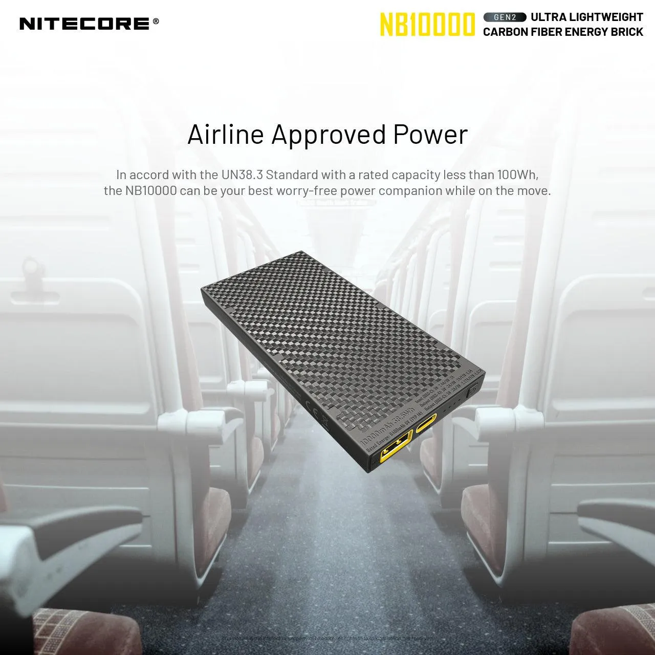 NITECORE NB1000 CARBON FIBRE 10,000 MAH POWERBANK