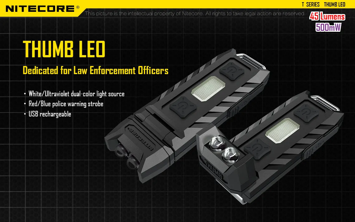 NITECORE WHITE & UV KEYCHAIN LIGHT (THUMB LEO)