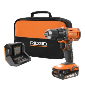 Open Box -  RIDGID 18V Cordless 1/2 in. Drill/Driver Kit with (1) 2.0 Ah Battery and Charger