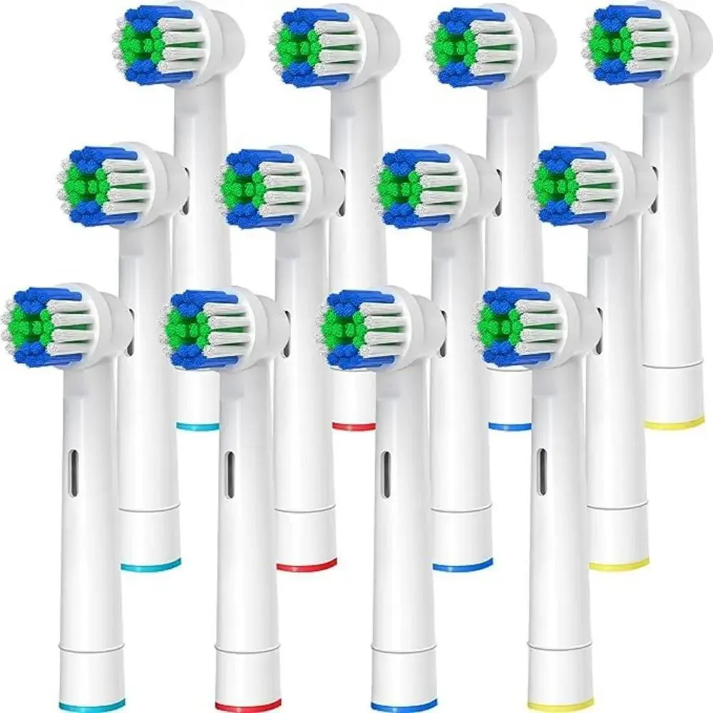 Oral-B Braun Family Pack Toothbrush Heads with Color-Coded Rings for Easy Use!