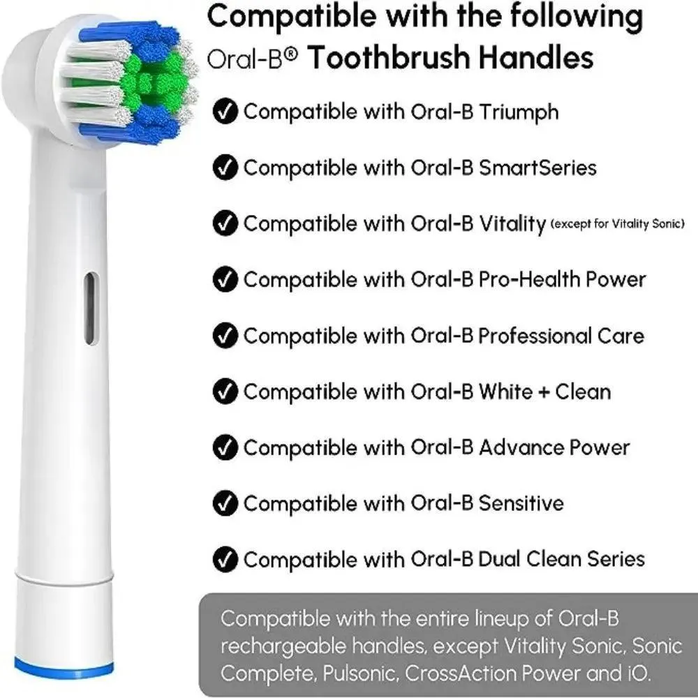 Oral-B Braun Family Pack Toothbrush Heads with Color-Coded Rings for Easy Use!