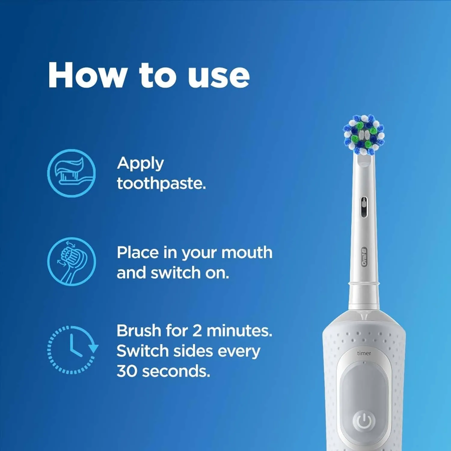 Oral-B Vitality 100 Crossaction 2D Action Rechargeable Electric Toothbrush