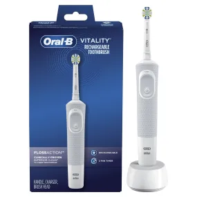 Oral-B Vitality FlossAction Rechargeable Electric Toothbrush, White