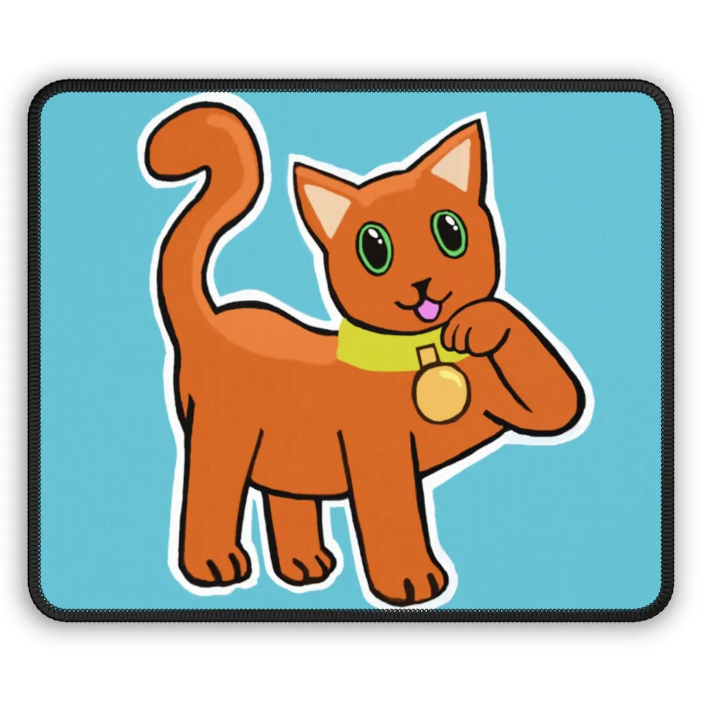 Orange Kitty Gaming Mouse Pad