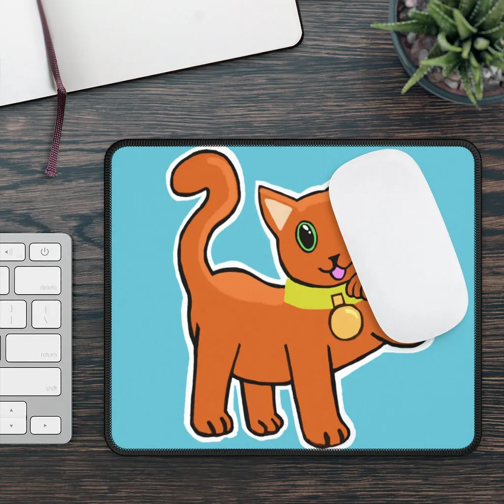 Orange Kitty Gaming Mouse Pad