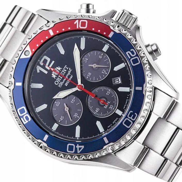 Orient Mako Solar Men's Silver Watch RA-TX0201L10B