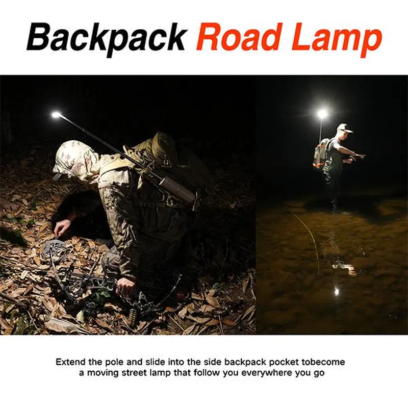 OUTASK Camping Light, Multifunction Magnetic and Telescopic Camping Lantern, Waterproof Flashlight for Emergency, Camping, Hiking, Backpacking, Fishing, Outdoor Adventures