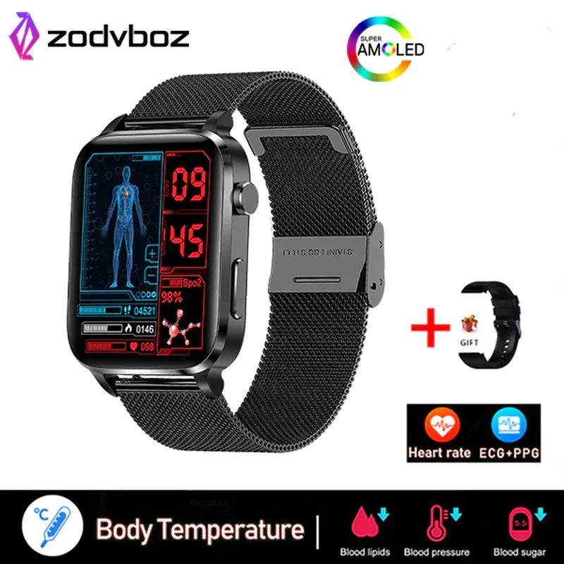 Painless Non-Invasive Blood Sugar Smart Watch Men Laser Treatment Health Blood Pressure Sport