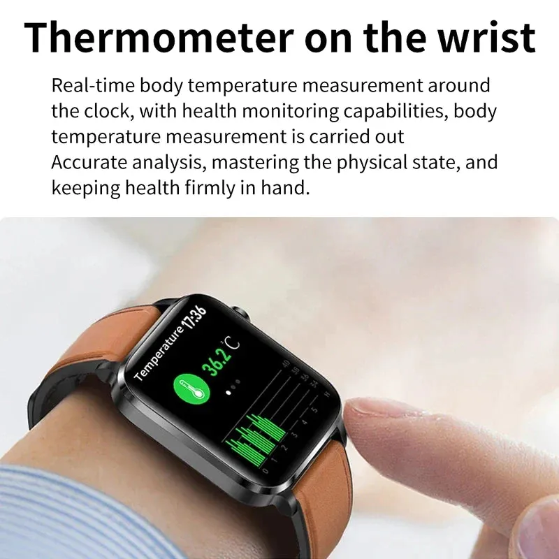 Painless Non-Invasive Blood Sugar Smart Watch Men Laser Treatment Health Blood Pressure Sport