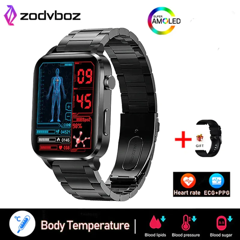 Painless Non-Invasive Blood Sugar Smart Watch Men Laser Treatment Health Blood Pressure Sport