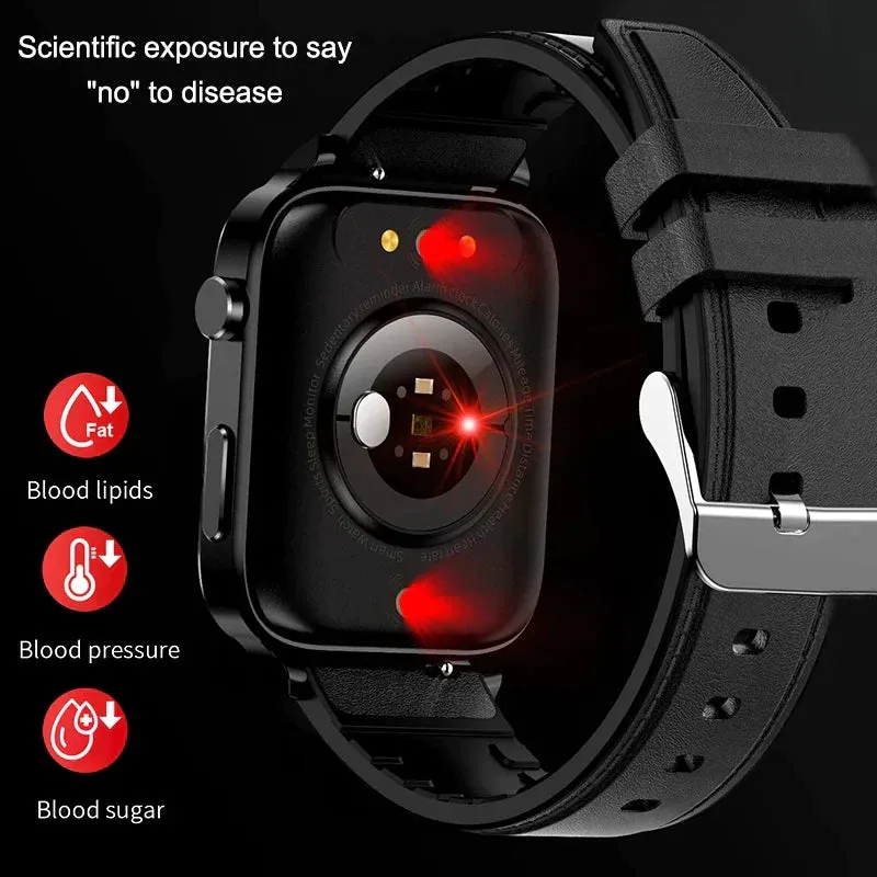 Painless Non-Invasive Blood Sugar Smart Watch Men Laser Treatment Health Blood Pressure Sport