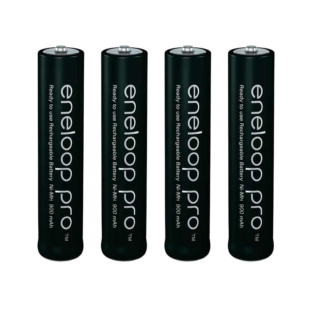 Panasonic Eneloop Pro BK-4HCCE-4BT Rechargeable Battery AAA Pack of 4 (Black)