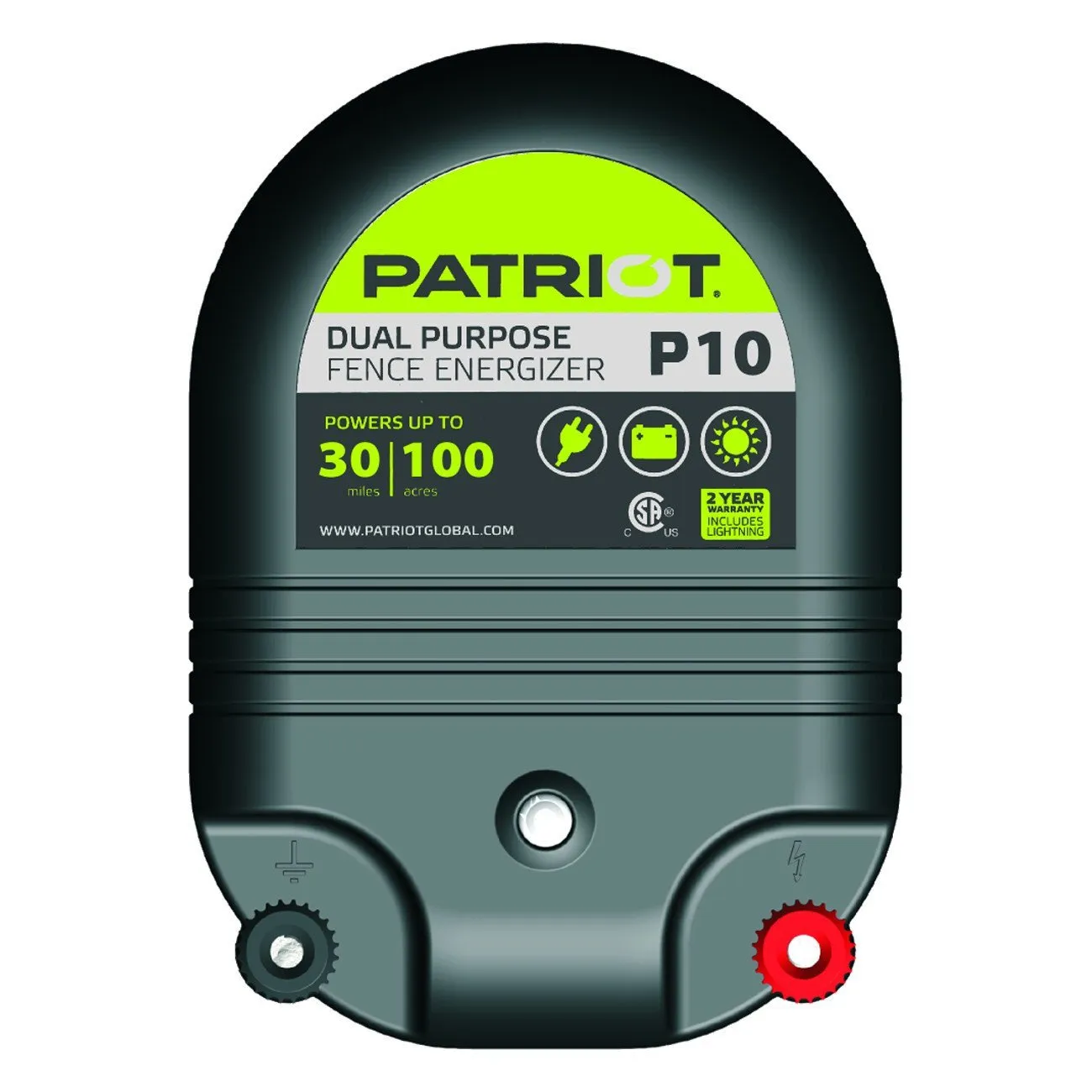 Patriot P10 dual purpose fence charger (12v/110v)