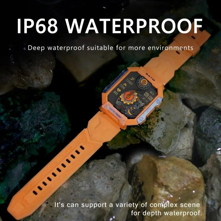 PG333 1.91-Inch Bluetooth Smart Sports Watch with Heart Rate and Blood Pressure Monitoring, Waterproof Fitness Tracker