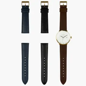 Philosopher - BUNDLE Gold | Dark Brown / Black / Navy Straps