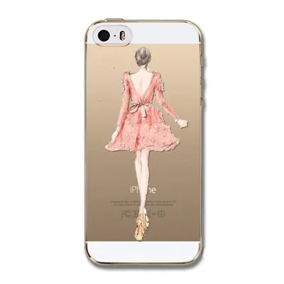 Phone Back Cases For iPhone 5 iPhone 5s SE Ultra Thin Soft TPU Silicon Printed Animals Flower Beauty Girl Back Case Cover