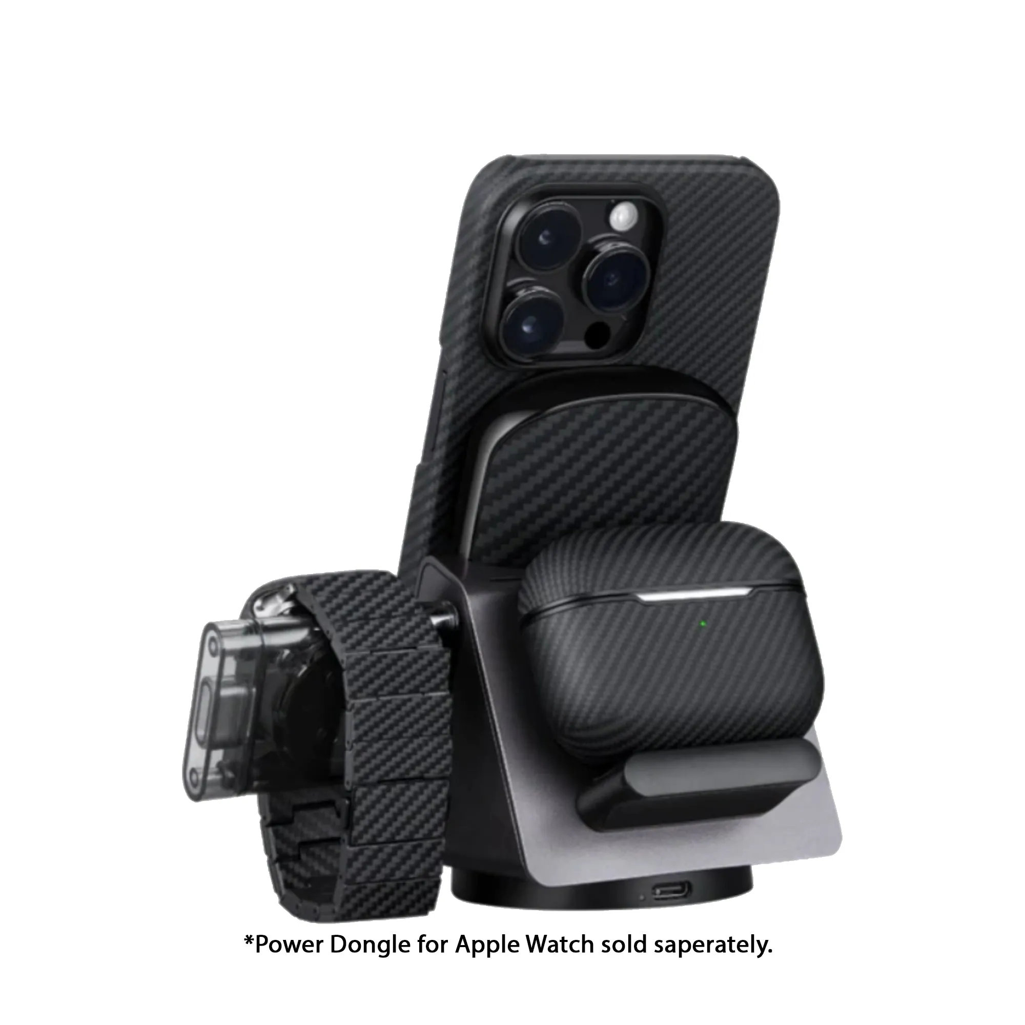 PITAKA MagEZ Slider 2 with 4000mah Power Bank - Compact 3-in-1 Wireless Charger