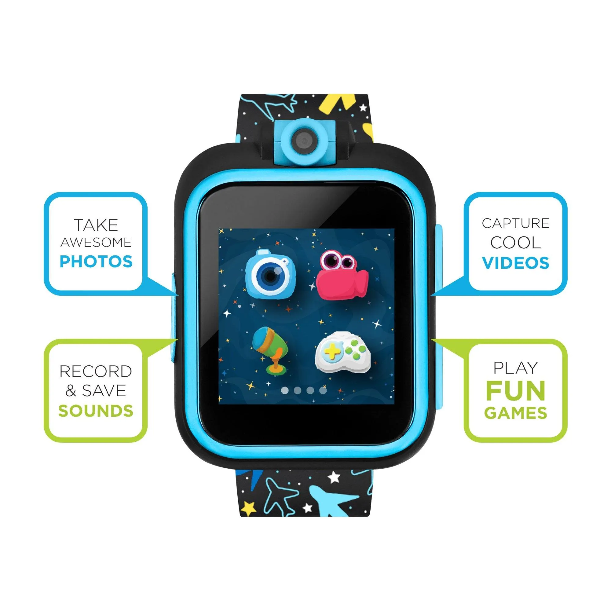 PlayZoom Smartwatch for Kids: Blue Airplanes