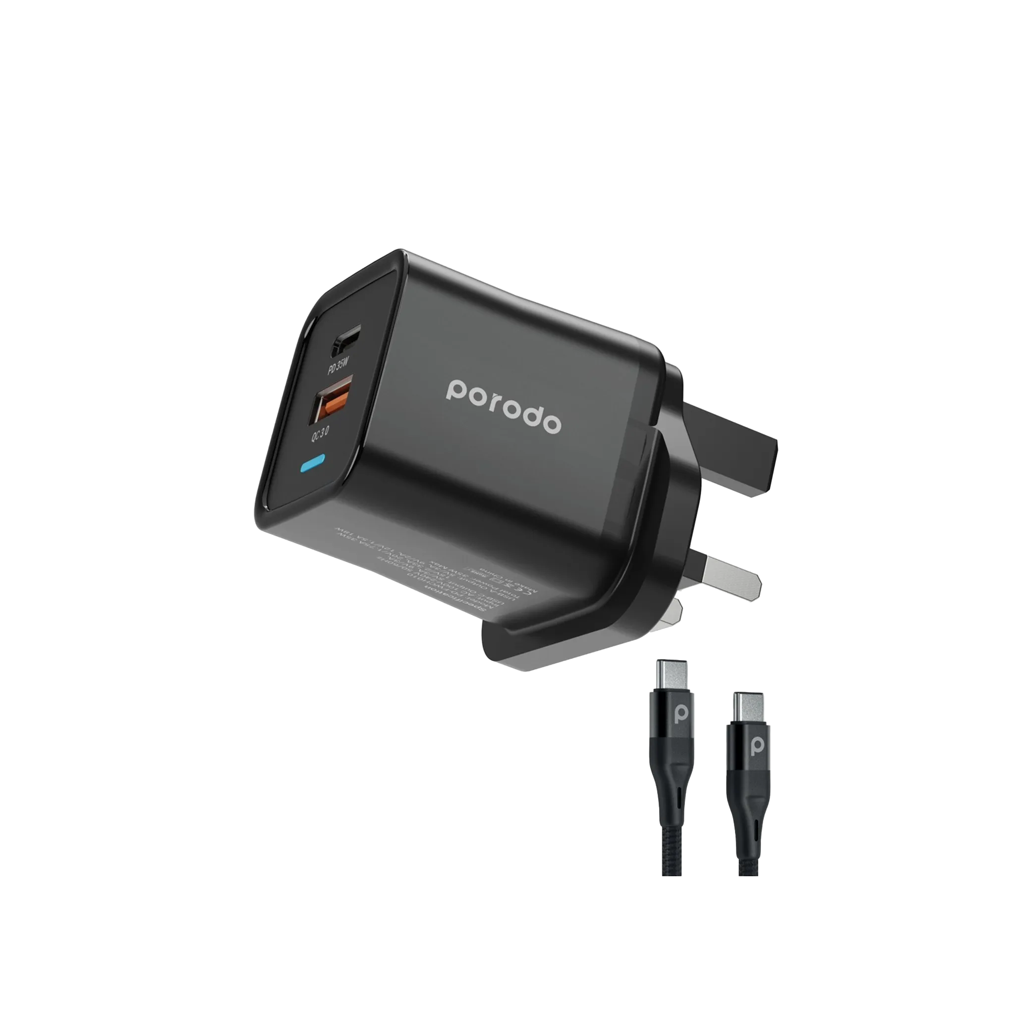 Porodo Dual Port PD  Wall Charger- UK