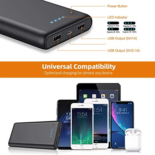 Portable Charger Power Bank 25800mAh Huge Capacity External Battery Pack