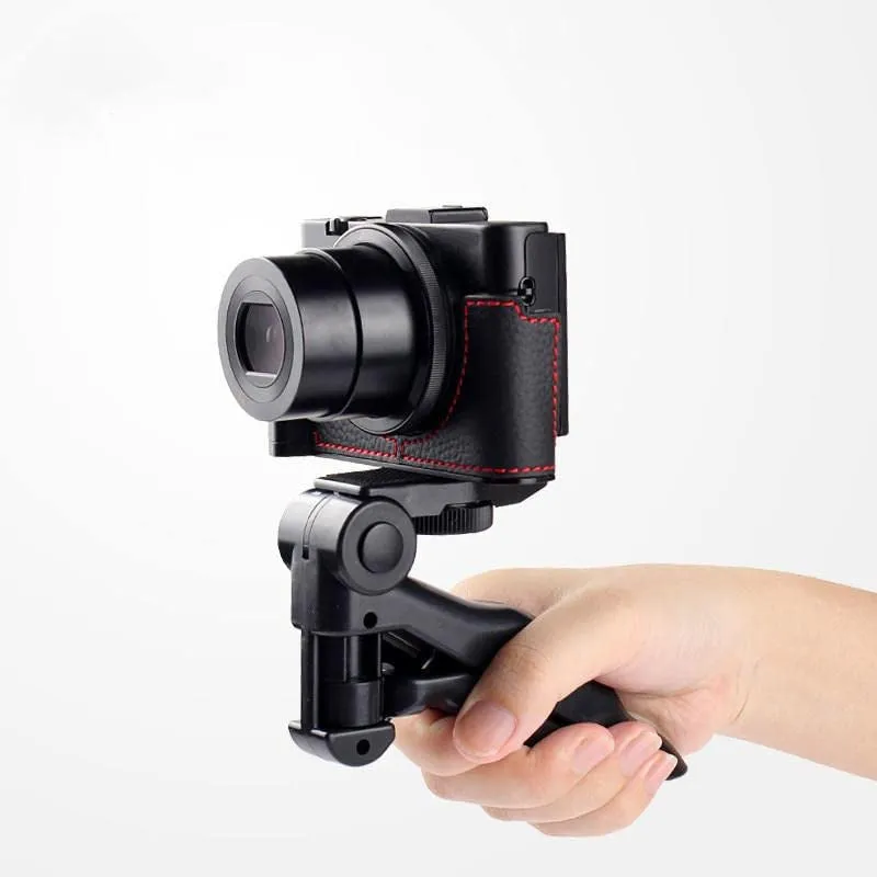 Portable Handheld Pistol Tripod Grip Stabilizer for Camera/Cell Phone, Tabletop Mini Tripod (Black)