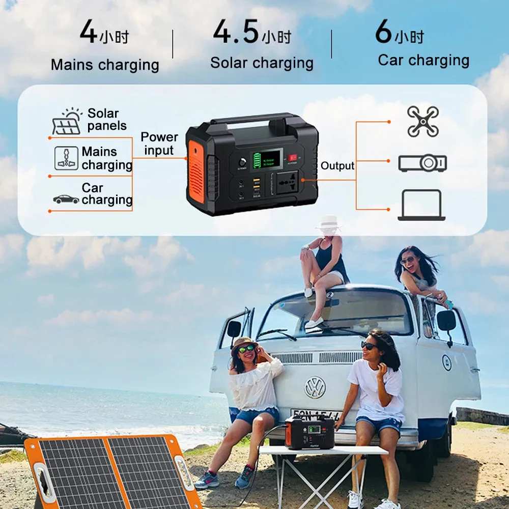 Portable Power Station 200W 151Wh Solar Generator Outdoor Emergency Energy Power Supply 110V 220V Power Bank For Camping Phone