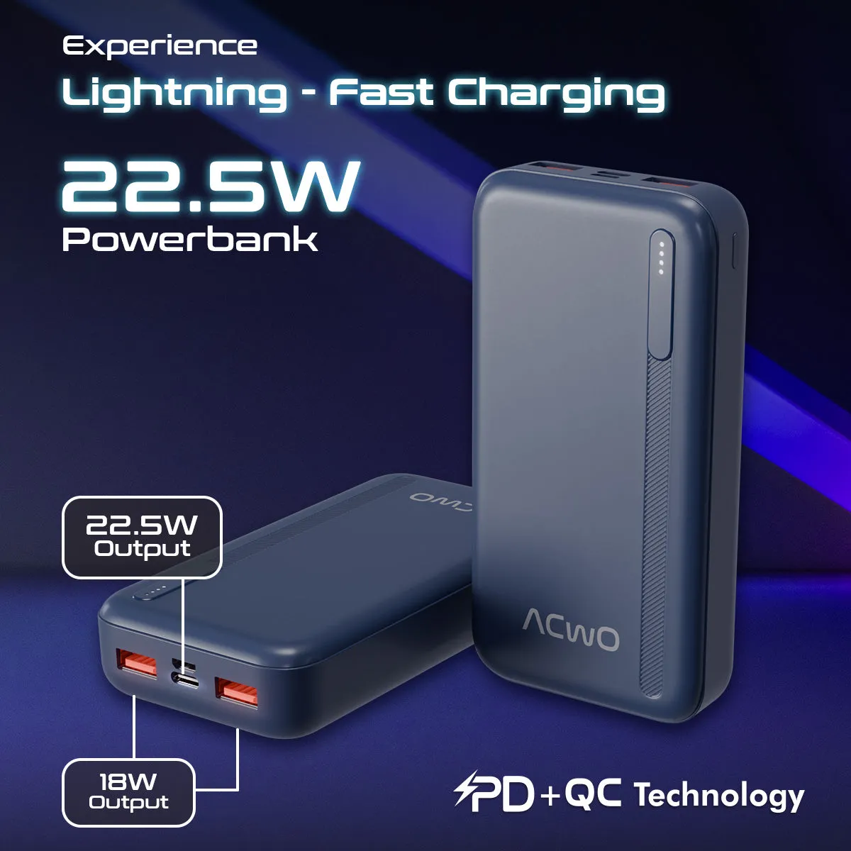 POwER 721 -  20000 mAh Fast Charging Powerbank With 22.5W Output