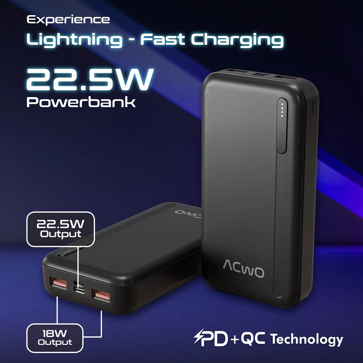 POwER 721 -  20000 mAh Fast Charging Powerbank With 22.5W Output