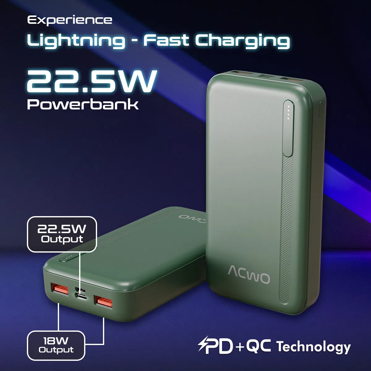 POwER 721 -  20000 mAh Fast Charging Powerbank With 22.5W Output