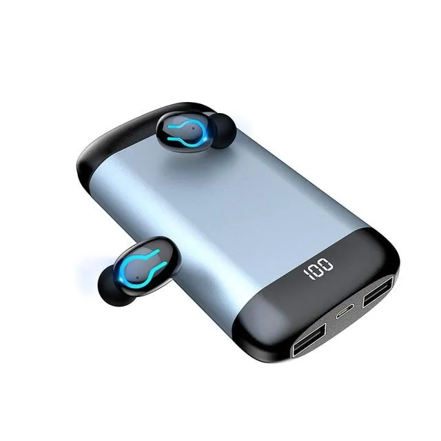 Power Bar Bluetooth Earphones with Power Bank