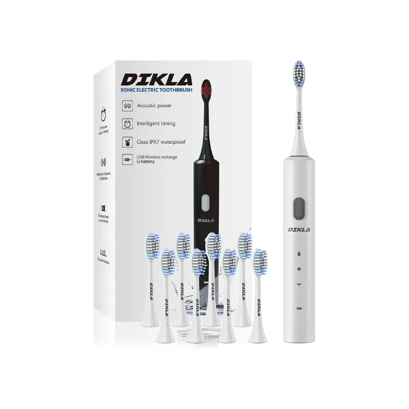 Rechargeable Electric Toothbrush with 8 Replacement Brush Heads