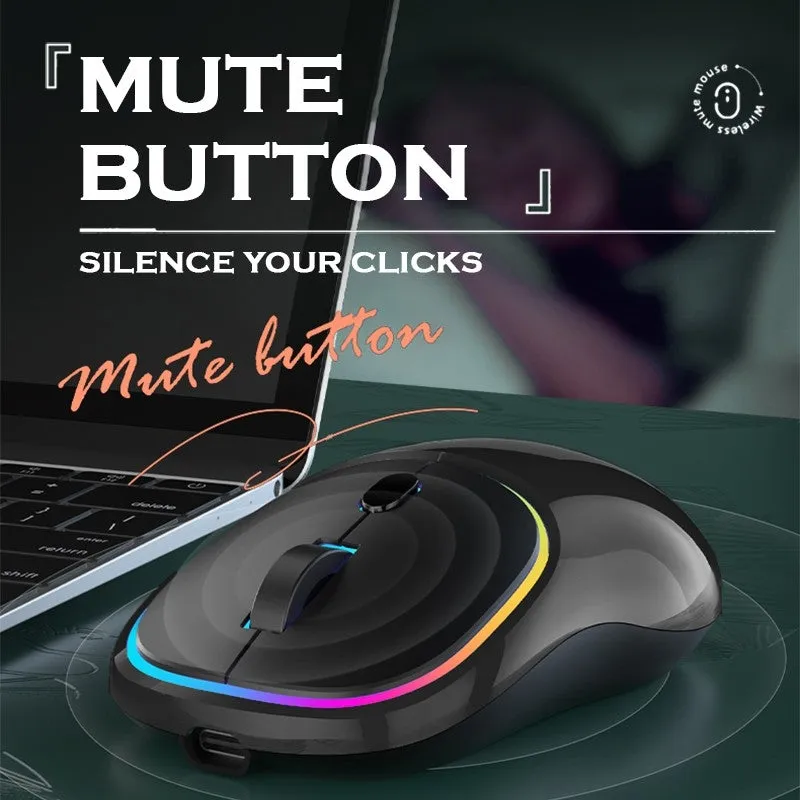 Rechargeable Wireless Mouse with Ergonomic Stressless Gripping