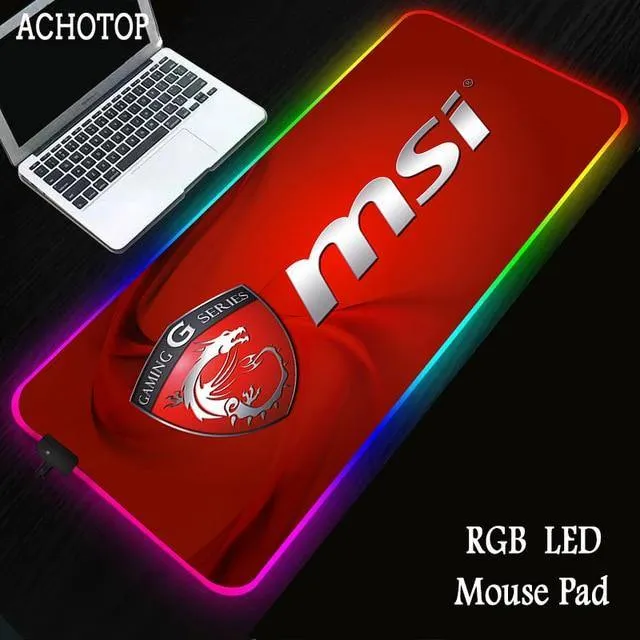 Red Dragon MSI RGB Gaming Large Mouse Pad