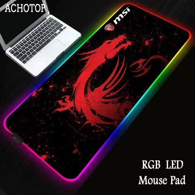 Red Dragon MSI RGB Gaming Large Mouse Pad