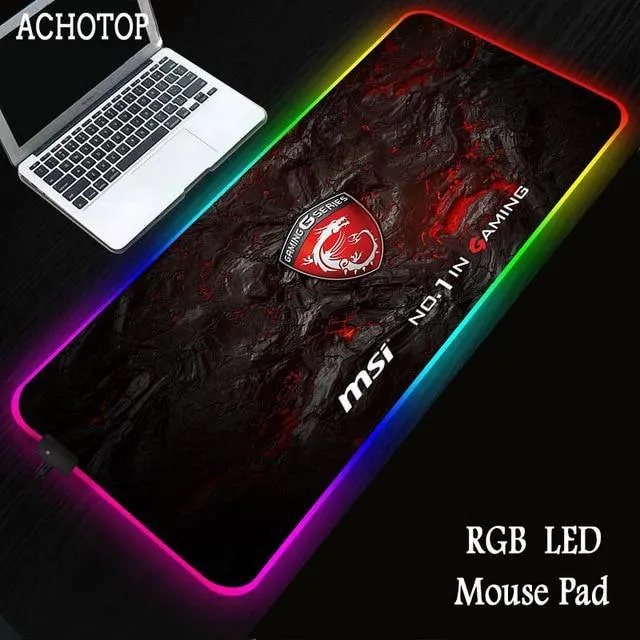 Red Dragon MSI RGB Gaming Large Mouse Pad