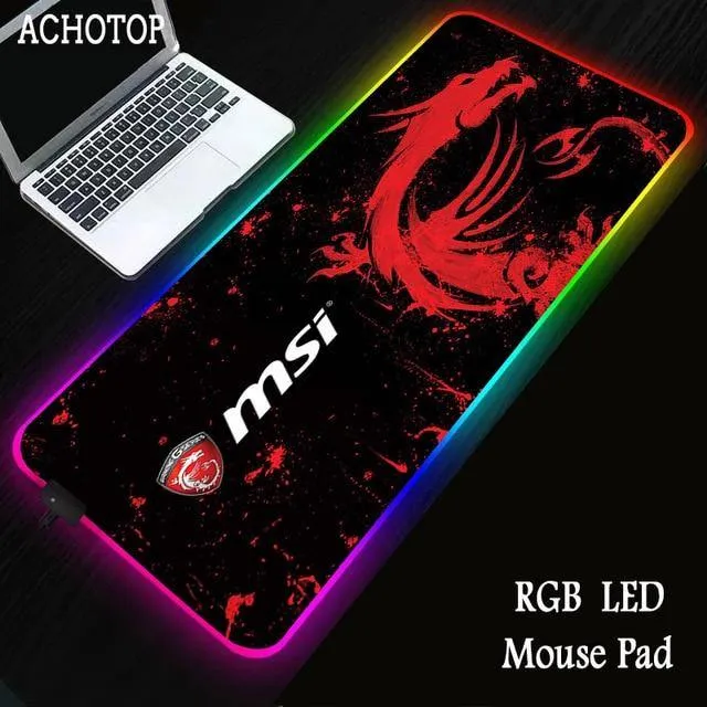 Red Dragon MSI RGB Gaming Large Mouse Pad