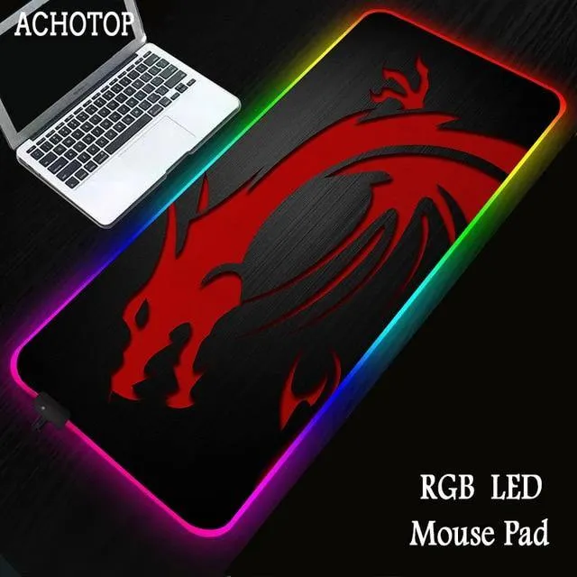 Red Dragon MSI RGB Gaming Large Mouse Pad