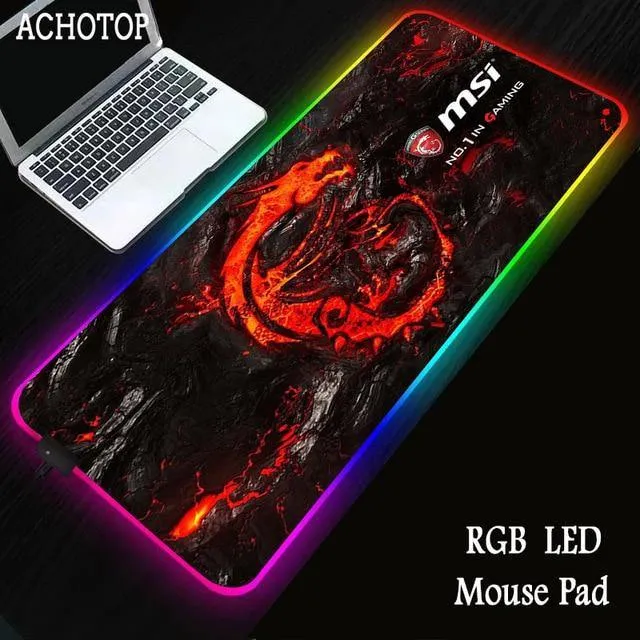 Red Dragon MSI RGB Gaming Large Mouse Pad