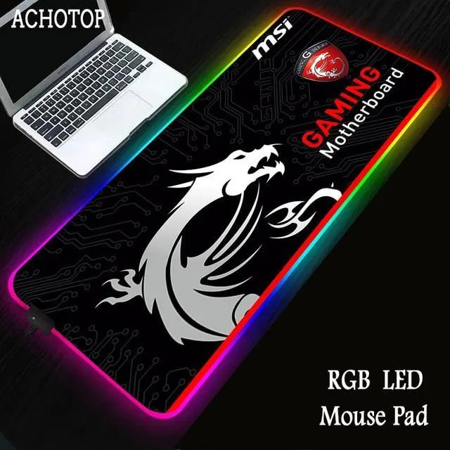 Red Dragon MSI RGB Gaming Large Mouse Pad