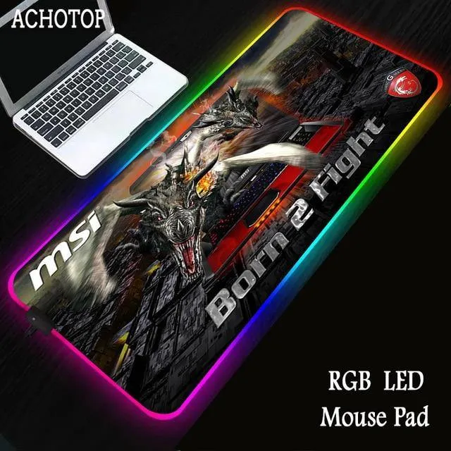 Red Dragon MSI RGB Gaming Large Mouse Pad