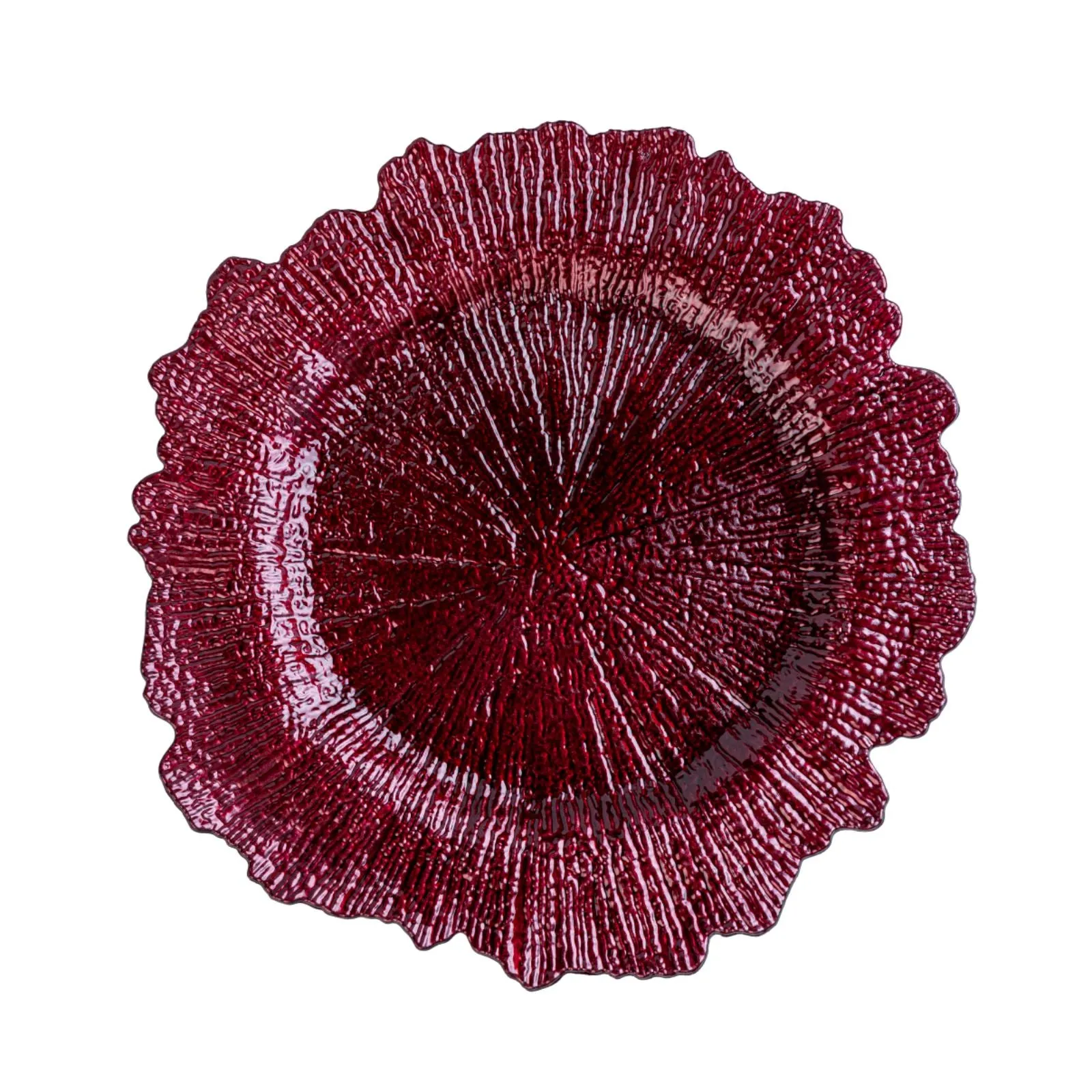 Reef Acrylic Charger Plate - Burgundy