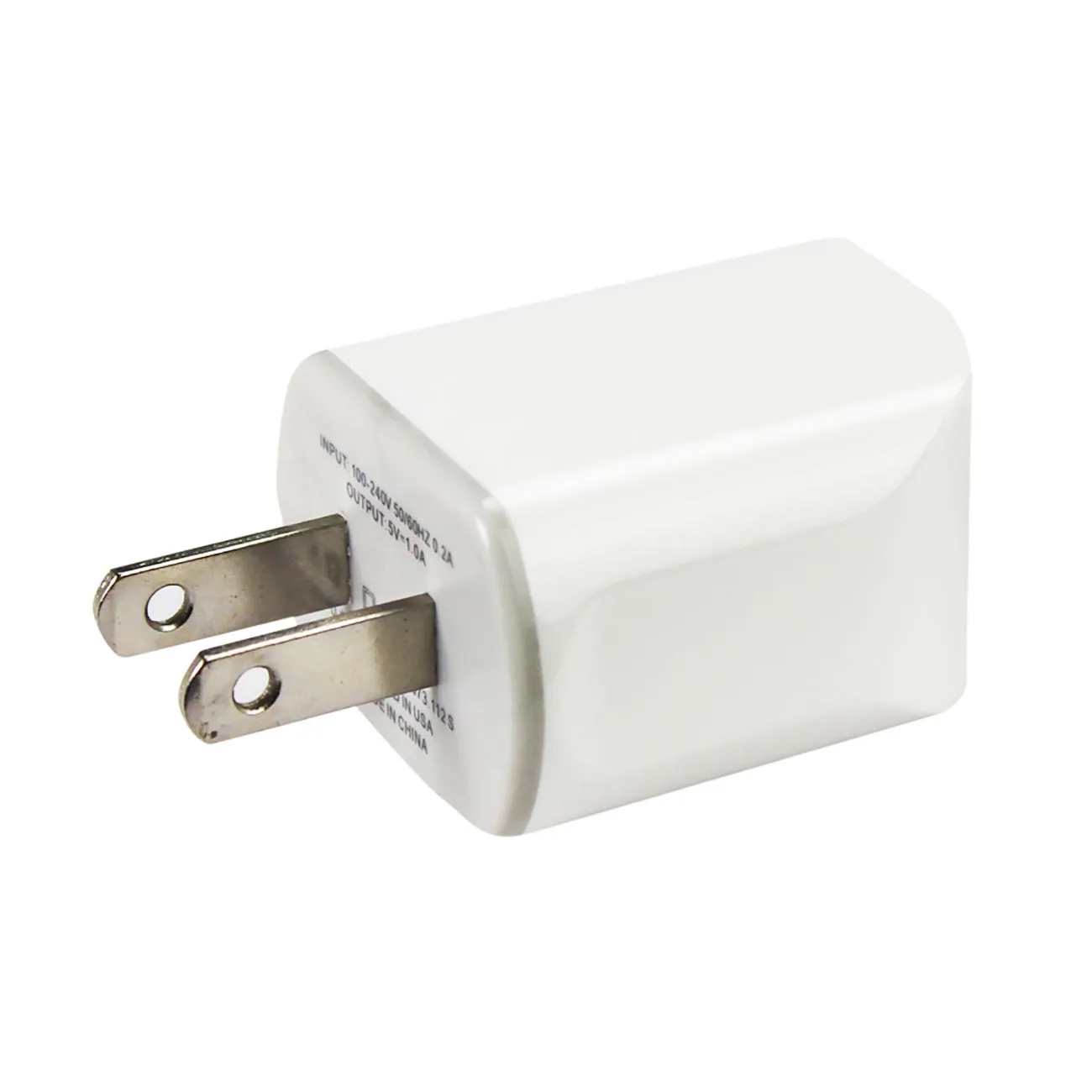 REIKO MICRO USB 1 AMP PORTABLE MICRO TRAVEL ADAPTER CHARGER WITH CABLE IN WHITE