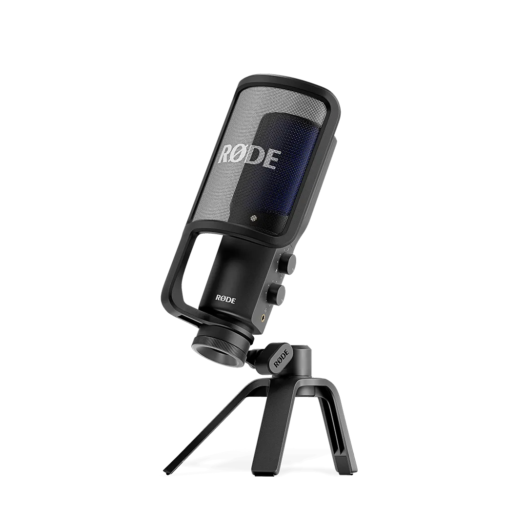 Rode USB   condenser microphone featuring an ultra low noise, high gain Revolution Preamp™